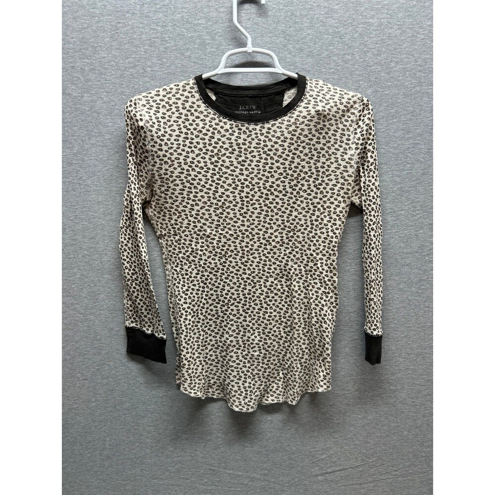 J.Crew Vintage Waffle 100% cotton Thermal Under Shirt size S Long Sleeve